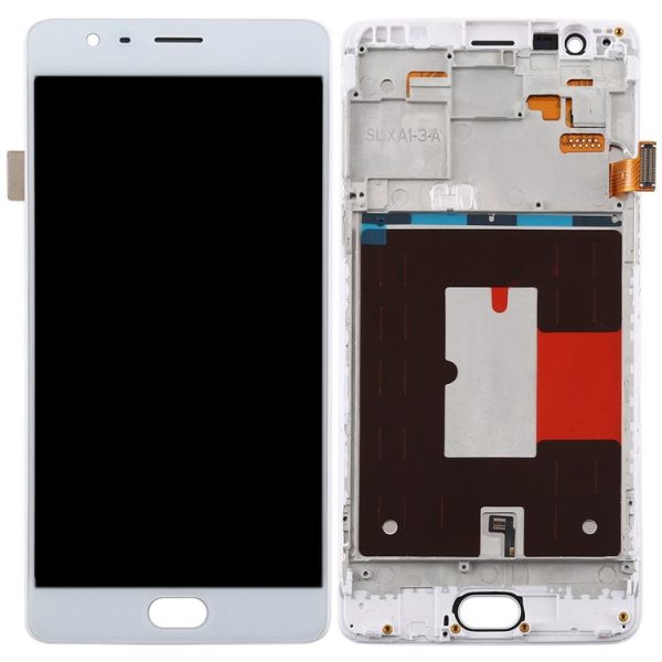OnePlus 3 / 3T A3000 A3010 TFT Material LCD Screen and Digitizer Full Assembly with Frame (White) - Image 3