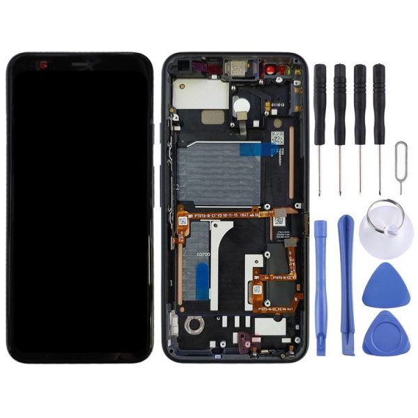 Original LCD Screen for Google Pixel 4 Digitizer Full Assembly with Frame (Black) - Image 2