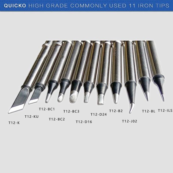 QUICKO T12-J02 Black Welding Lead-free Soldering Iron Tip - Image 8