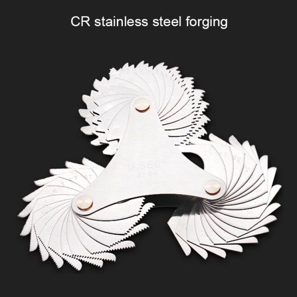 58 PCS Metric 60 Degrees +British 55 Degrees CR Stainless Steel Thread Gauge - Image 5