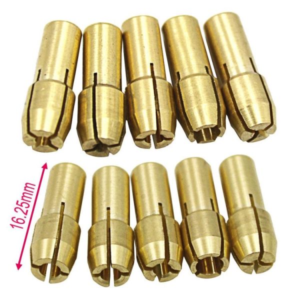 10 PCS Three-claw Copper Clamp Nut for Electric Mill Fittings, Bore diameter: 2.2mm - Image 4