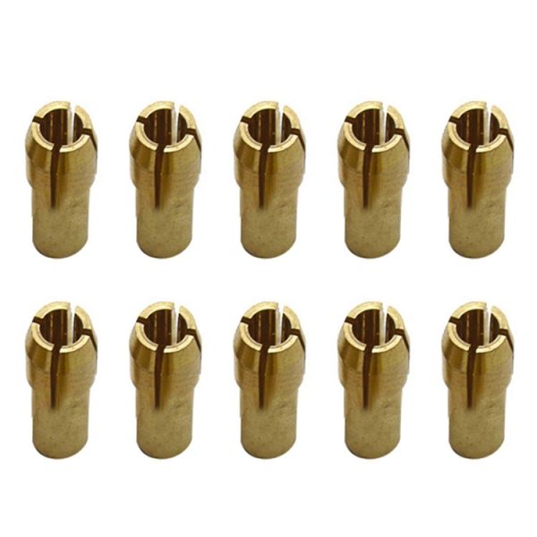 10 PCS Three-claw Copper Clamp Nut for Electric Mill Fittings, Bore diameter: 3.2mm - Image 2