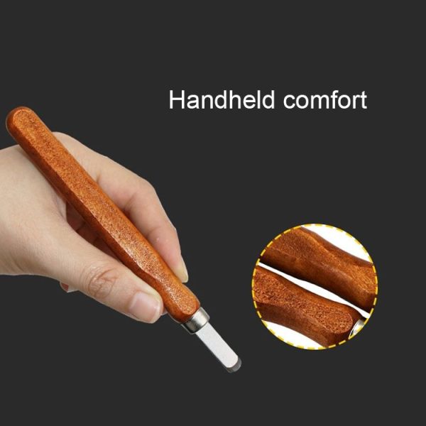 12 in 1 Wood Carving Chisels Knife Basic Woodcut Working Handmade Rubber Stamps Hand Tools - Image 5