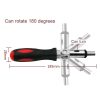180 Degree Rotation 1 / 4 inch Hex Connector Multi-function Ratchet Screwdriver - Image 3