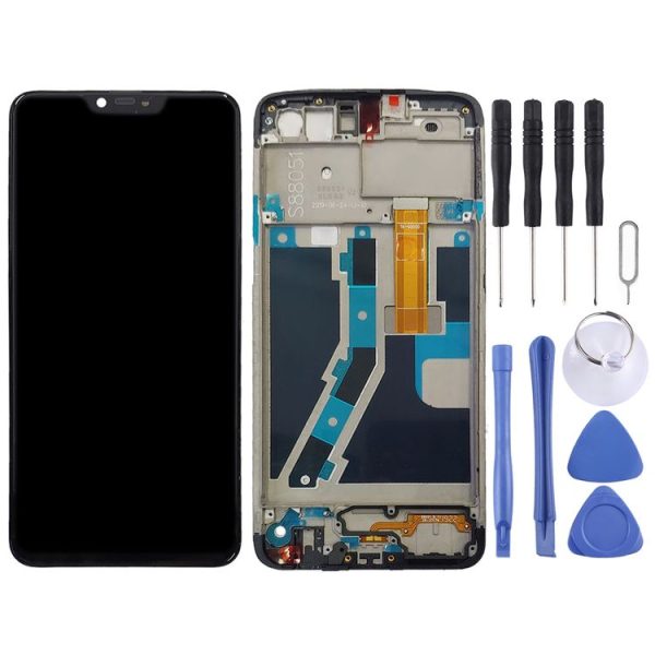 TFT LCD Screen for OPPO A5 / A3s Digitizer Full Assembly with Frame (Black) - Image 2