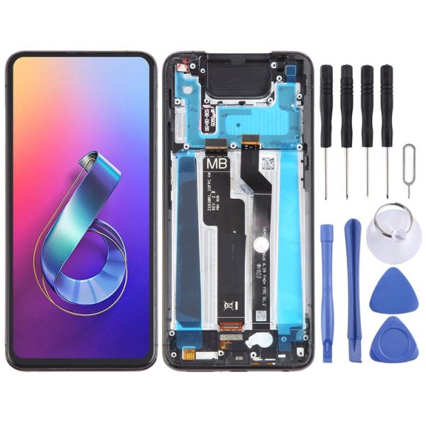 OEM LCD Screen for Asus Zenfone 6 ZS630KL I01WD Digitizer Full Assembly with Frame(Black)