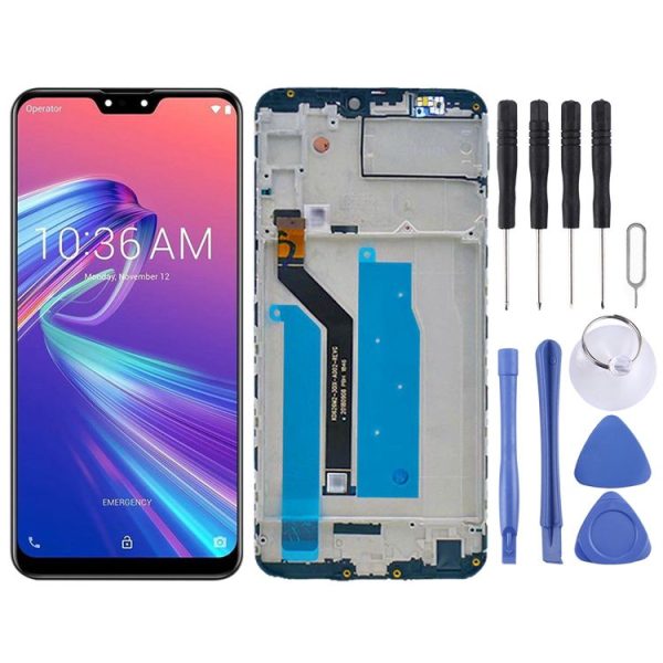 OEM LCD Screen for Asus Zenfone Max Pro M2 ZB631KL X01BDA Digitizer Full Assembly with Frame(Black)