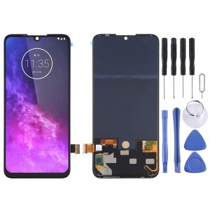 Original OLED LCD Screen for Motorola One Zoom with Digitizer Full Assembly (Black)