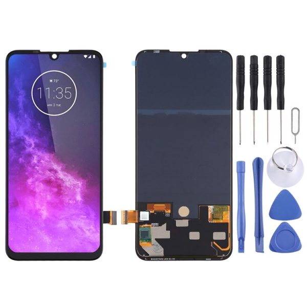 Original OLED LCD Screen for Motorola One Zoom with Digitizer Full Assembly (Black)