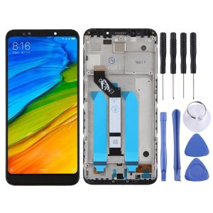TFT LCD Screen for Xiaomi Redmi 5 Plus Digitizer Full Assembly with Frame (Black)