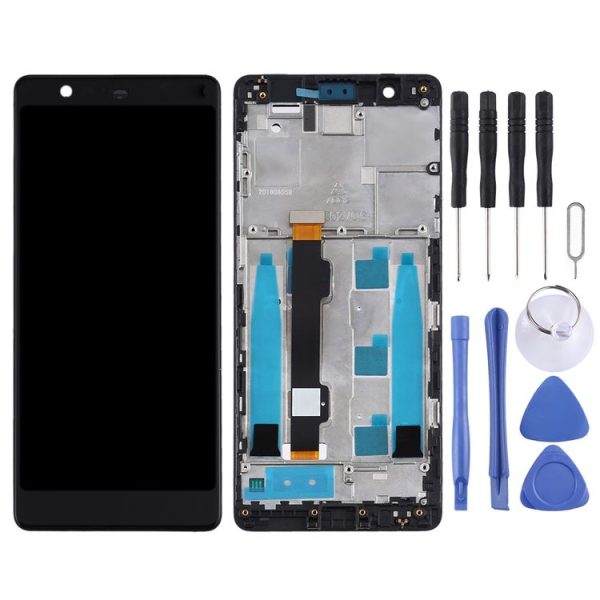 TFT LCD Screen for Nokia 5.1 TA-1061 TA-1075 TA-1076 TA-1088 TA-1081 Digitizer Full Assembly with Frame (Black) - Image 2