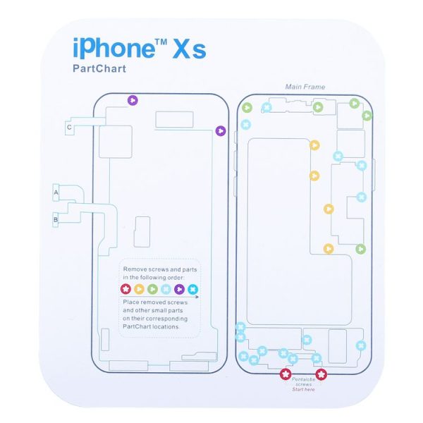 Magnetic Memory Screws Mat for iPhone XR & iPhone XS & iPhone XS Max & iPhone X & 8 & 8 Plus & 7 & 7 Plus & 6s Plus & 6s & 6 & 6 Plus, Size: 17.8cm x 15.9cm - Image 14
