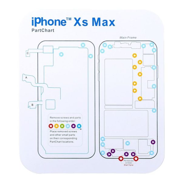 Magnetic Memory Screws Mat for iPhone XR & iPhone XS & iPhone XS Max & iPhone X & 8 & 8 Plus & 7 & 7 Plus & 6s Plus & 6s & 6 & 6 Plus, Size: 17.8cm x 15.9cm - Image 16