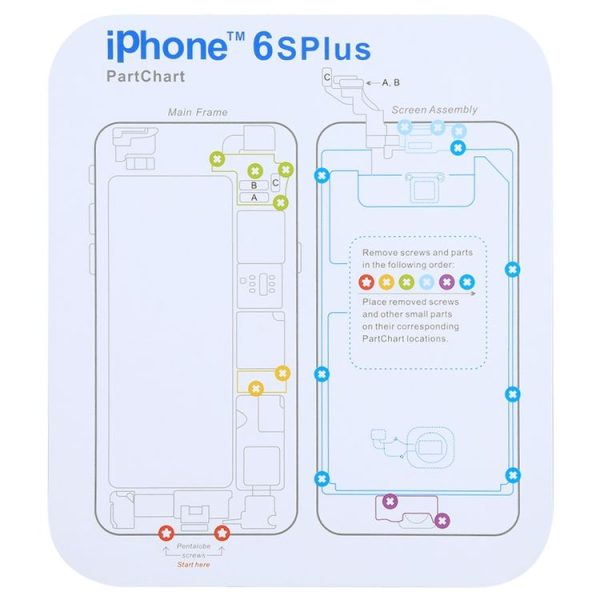 Magnetic Memory Screws Mat for iPhone XR & iPhone XS & iPhone XS Max & iPhone X & 8 & 8 Plus & 7 & 7 Plus & 6s Plus & 6s & 6 & 6 Plus, Size: 17.8cm x 15.9cm - Image 8