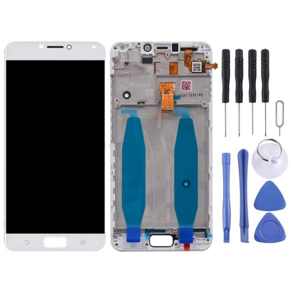 OEM LCD Screen for Asus Zenfone 4 Max ZC554KL X00ID Digitizer Full Assembly with Frame(White) - Image 2