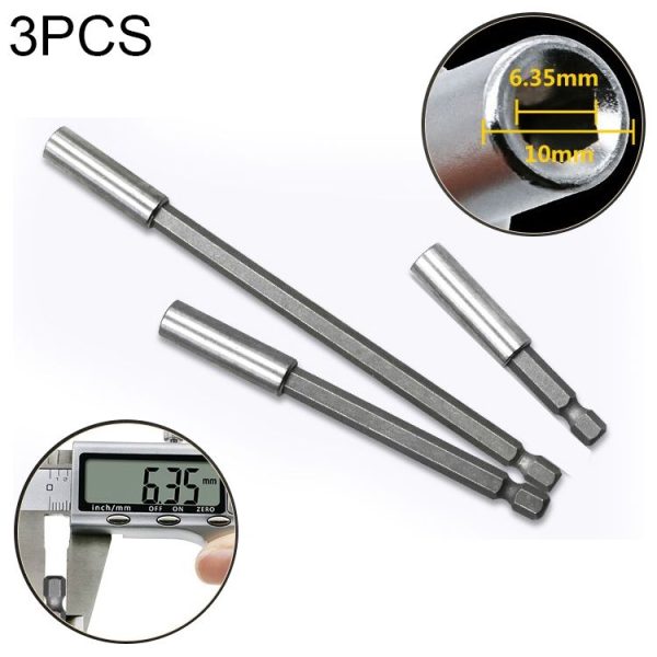 3 in 1 1 / 4 Electric Batch Head High Magnetism Connecting Rod Pistol Drill Extension Rod Sleeve Fast Turning Joint, Length: 60 / 100 / 150mm