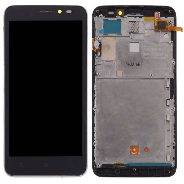 OEM LCD Screen for Lenovo A606 Digitizer Full Assembly with Frame (Black) - Image 3