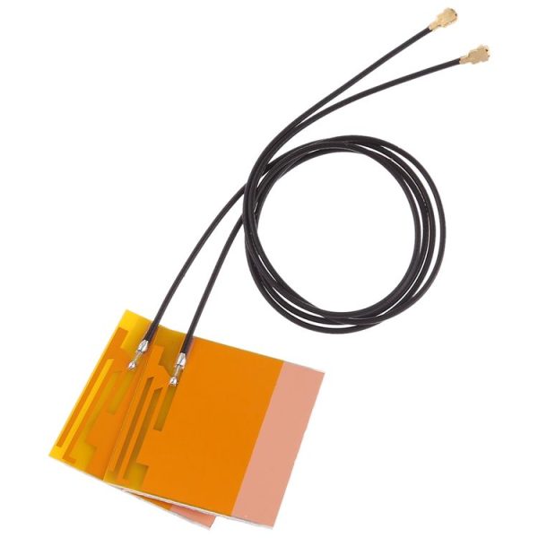 1 Pair Mini PCI-E Wifi Internal Antenna Universal Laptop Wifi Bluetooth Yellow film antenna For Wireless network card tablet - Image 2