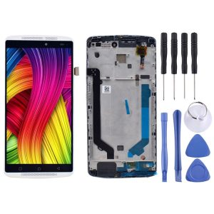 OEM LCD Screen for Lenovo K4 Note / A7010 Digitizer Full Assembly with Frame (White)