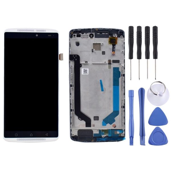 OEM LCD Screen for Lenovo K4 Note / A7010 Digitizer Full Assembly with Frame (White) - Image 2