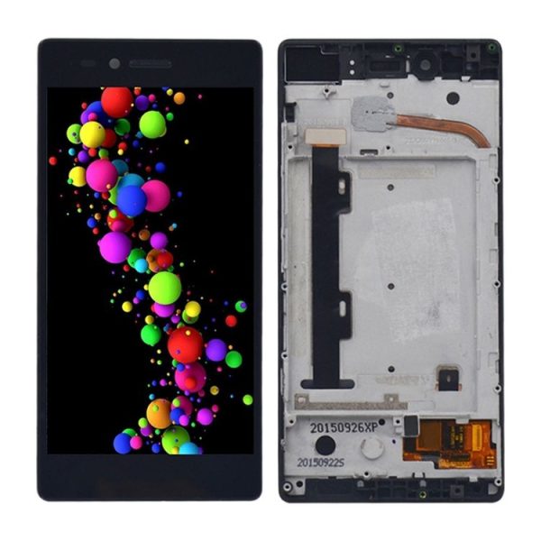 OEM LCD Screen for Lenovo Vibe Shot / Z90 Digitizer Full Assembly with Frame (Black) - Image 2