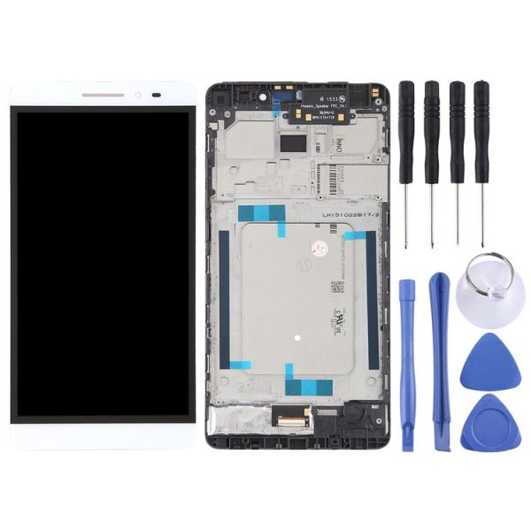 OEM LCD Screen for Lenovo PHAB Plus PB1-770 PB1-770N PB1-770M Digitizer Full Assembly with Frame (White) - Image 2