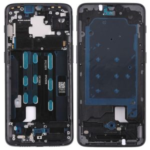 OnePlus 6T Front Housing LCD Frame Bezel with Side Key (Black)