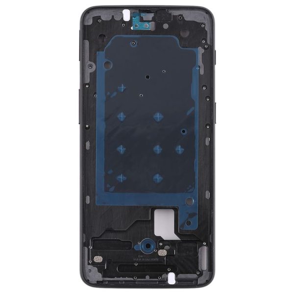 OnePlus 6T Front Housing LCD Frame Bezel with Side Key (Black) - Image 3