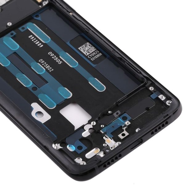 OnePlus 6T Front Housing LCD Frame Bezel with Side Key (Black) - Image 5