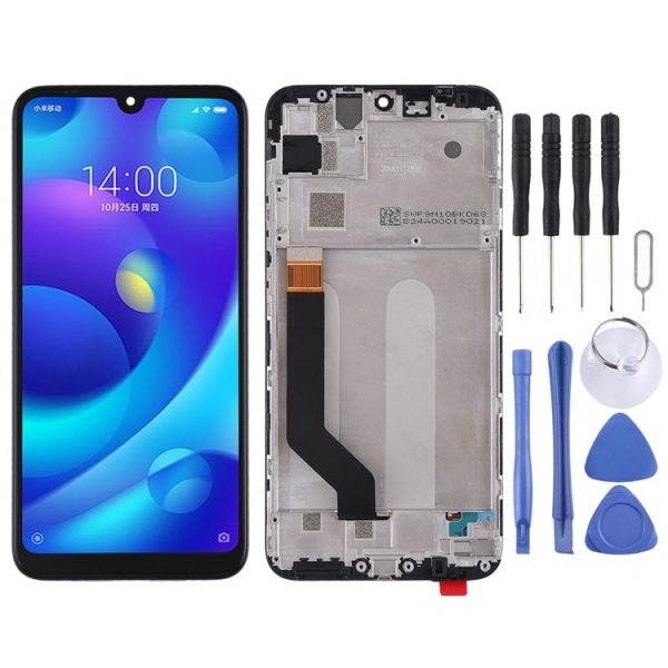 TFT LCD Screen for Xiaomi Mi Play Digitizer Full Assembly with Frame (Black)