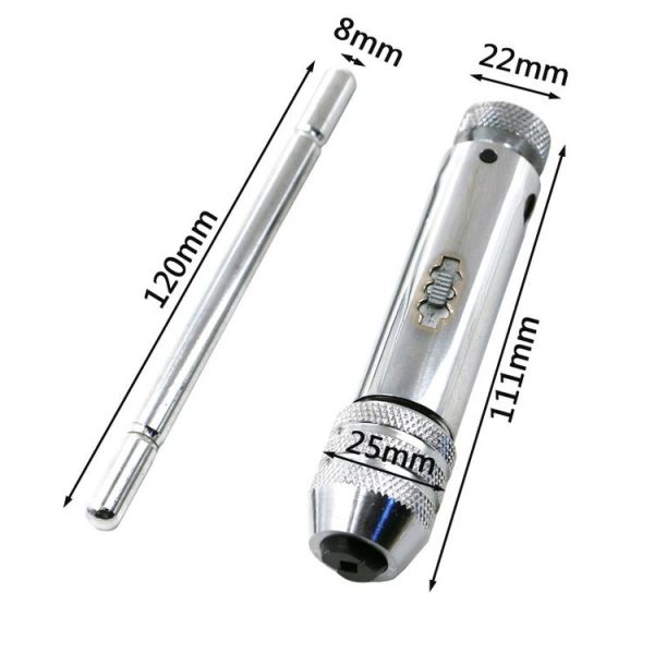 M5-M12 Lengthened Adjustable Ratchet Wrench with Positive and Reverse Tap Wrench - Image 4