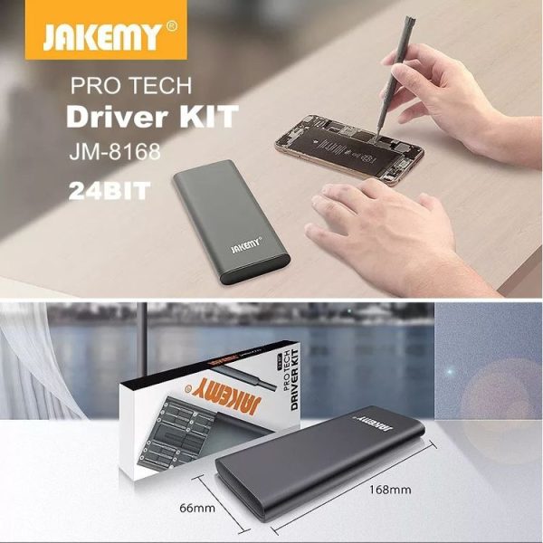 JAKEMY JM-8168 24 in 1 Precision Magnetic Screwdriver Kit with Deep Hole Screw Bits - Image 6