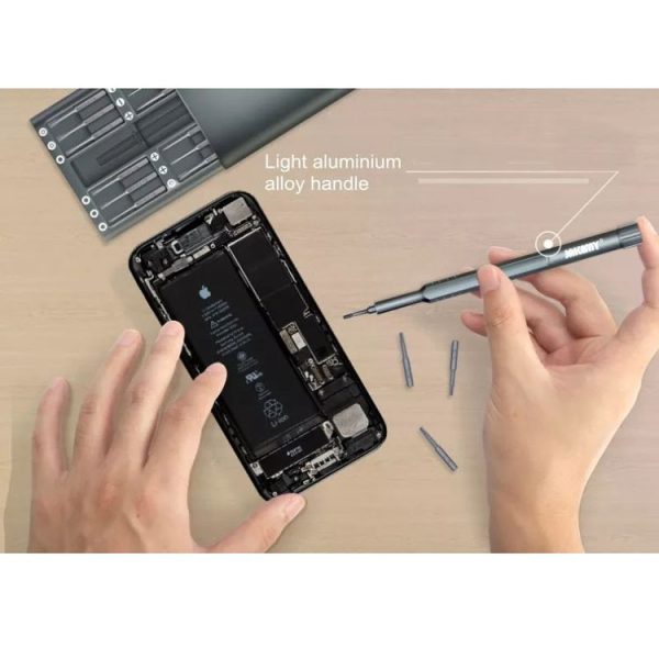 JAKEMY JM-8168 24 in 1 Precision Magnetic Screwdriver Kit with Deep Hole Screw Bits - Image 7