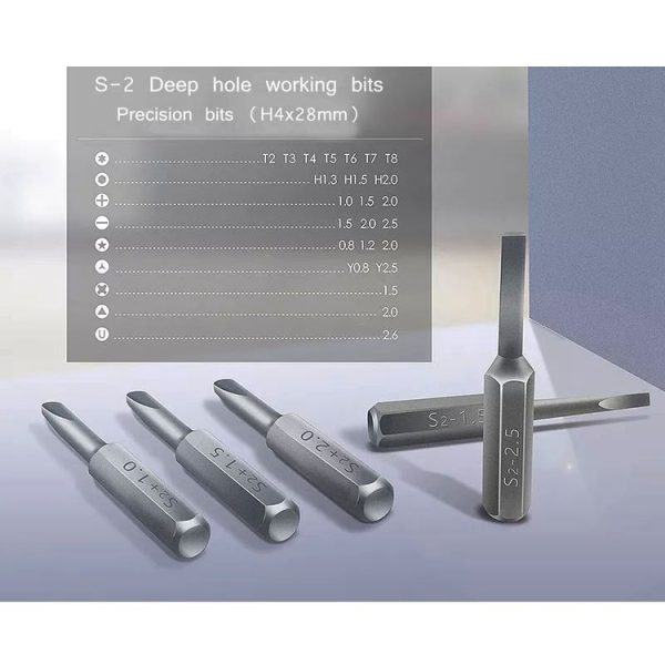 JAKEMY JM-8168 24 in 1 Precision Magnetic Screwdriver Kit with Deep Hole Screw Bits - Image 9