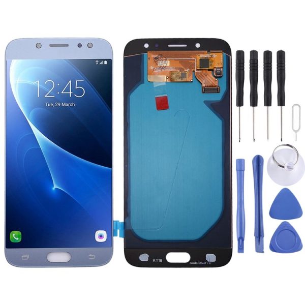 Oled LCD Screen for Galaxy J7 (2017) / J7 Pro, J730F / DS, J730FM / DS with Digitizer Full Assembly (Blue)