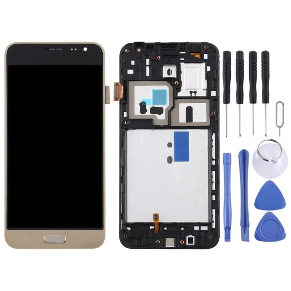 TFT LCD Screen for Galaxy J3 (2016) / J320F Digitizer Full Assembly with Frame (Gold) - Image 2