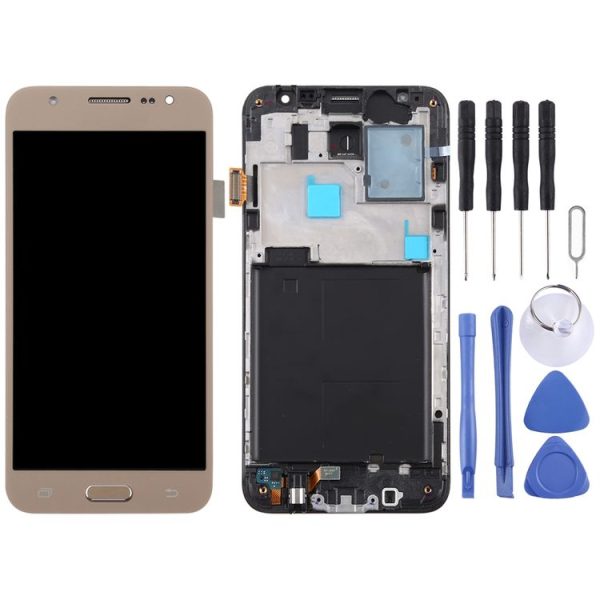 TFT LCD Screen for Galaxy J5 (2015) / J500F Digitizer Full Assembly with Frame (Gold) - Image 2
