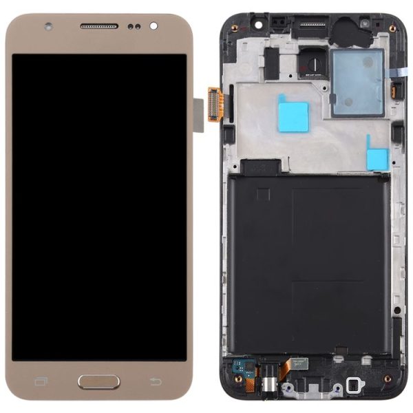TFT LCD Screen for Galaxy J5 (2015) / J500F Digitizer Full Assembly with Frame (Gold) - Image 3