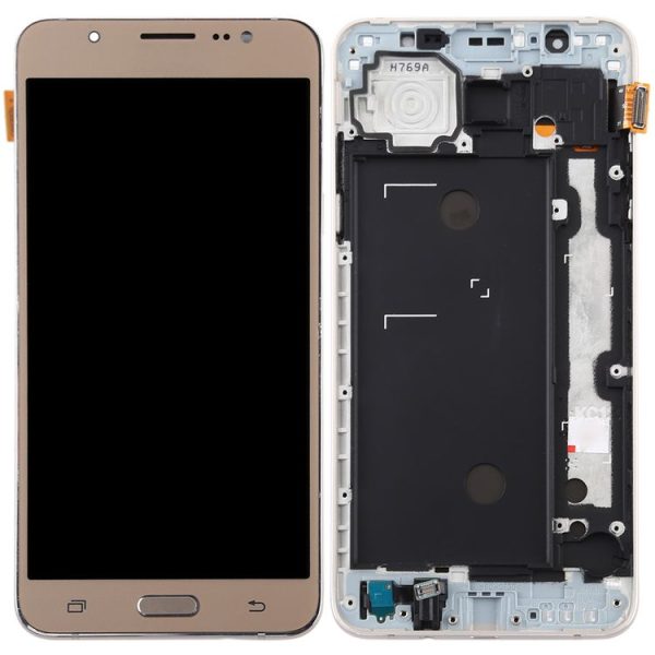 TFT LCD Screen for Galaxy J7 (2016) / J710F Digitizer Full Assembly with Frame (Gold) - Image 3