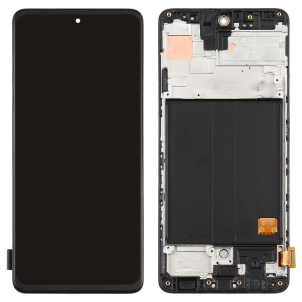Original Super AMOLED LCD Screen for Galaxy A51 4G Digitizer Full Assembly with Frame (Black) - Image 3