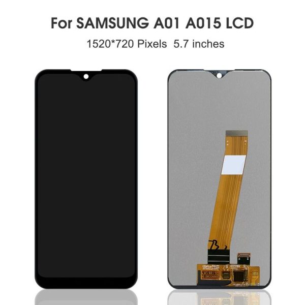 Original PLS TFT LCD Screen for Galaxy A01 with Digitizer Full Assembly (Flex Cable Narrow) (Black) - Image 3
