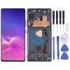 Original Super AMOLED Material LCD Screen and Digitizer Full Assembly with Frame for Galaxy S10 Lite (Black)