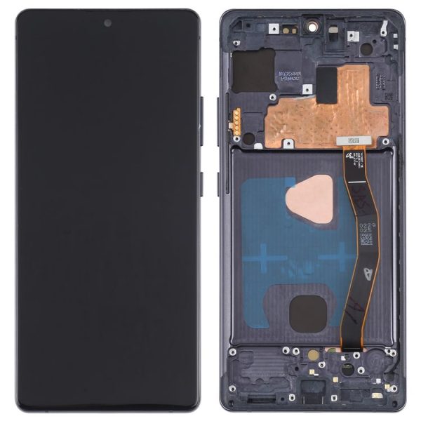 Original Super AMOLED Material LCD Screen and Digitizer Full Assembly with Frame for Galaxy S10 Lite (Black) - Image 2