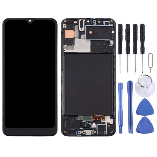 TFT LCD Screen for Samsung Galaxy A30s Digitizer Full Assembly with Frame (Black) - Image 2