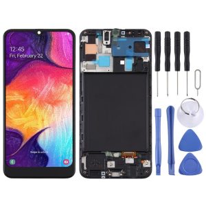 TFT LCD Screen for Samsung Galaxy A50 Digitizer Full Assembly with Frame (Not Supporting Fingerprint Identification) (Black)
