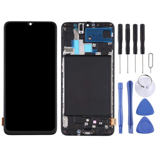 TFT LCD Screen for Samsung Galaxy A70 Digitizer Full Assembly with Frame, Not Supporting Fingerprint Identification (Black) - Image 2