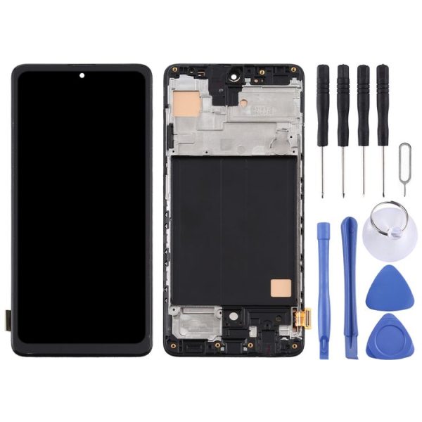 TFT Material LCD Screen and Digitizer Full Assembly With Frame, Not Supporting Fingerprint Identification for Samsung Galaxy A51 4G (Black) - Image 2