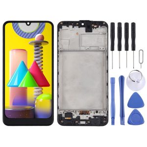 TFT LCD Screen for Samsung Galaxy M31 / Galaxy M31 Prime Digitizer Full Assembly with Frame (Black)
