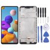 OEM LCD Screen for Samsung Galaxy A21s / SM-A217 Digitizer Full Assembly with Frame (Black)