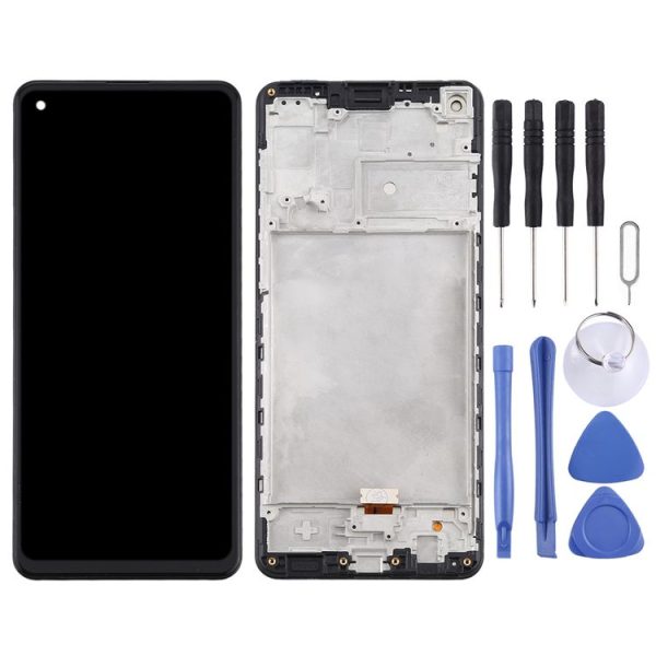 OEM LCD Screen for Samsung Galaxy A21s / SM-A217 Digitizer Full Assembly with Frame (Black) - Image 2